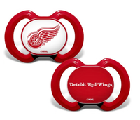  Detroit Red Wings Orthodontic 2 Pack Baby Pacifier
