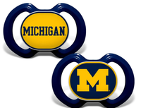 University of Michigan Orthodontic 2 Pack Baby Pacifier