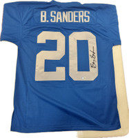 Barry Sanders Autographed Mitchell and Ness Detroit Lions Thanksgiving Jersey