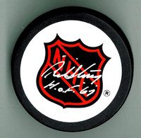 Red Storey Autographed NHL Hockey Puck w/ "HOF"