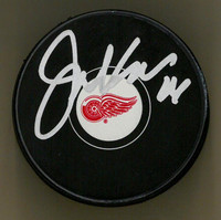 Joe Kocur Autographed Detroit Red Wings Puck