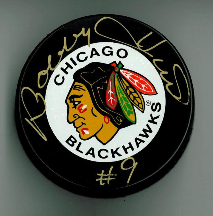 Chicago Blackhawks Autographed Bobby Hull Stanley Cup Puck 