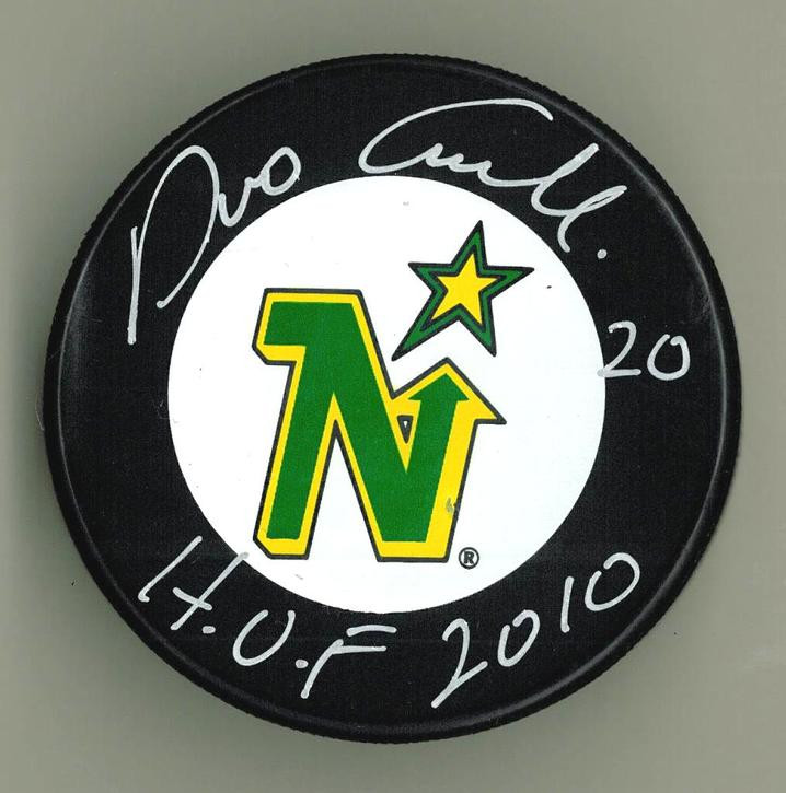 Autographed/Signed Dino Ciccarelli HOF 2010 Minnesota Green Hockey