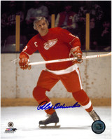 Alex Delvecchio Autographed Detroit Red Wings 8x10 Photo #1