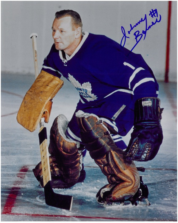 Johnny Bower Toronto Maple Leafs Autographed Blue CCM Vintage Jersey