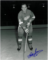 Bobby Baun Autographed Detroit Red Wings 8x10 Photo #1