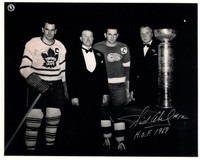 Sid Abel Autographed Detroit Red Wings 8x10 Photo #3