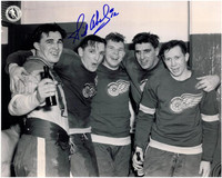 Sid Abel Autographed Detroit Red Wings 8x10 Photo #2