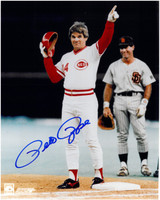 Pete Rose Autographed Cincinnati Reds 8x10 Photo #1
