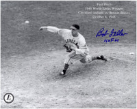 Bob Feller Autographed Cleveland Indians 8x10 Photo #7