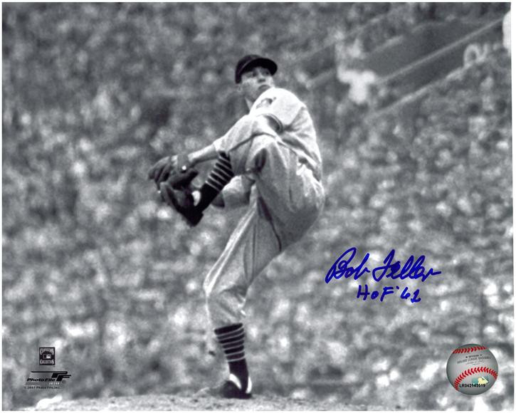 HALL OF FAME LEGEND BOB FELLER  AND INDIANS ALL TIME GREAT  8X10 photo 
