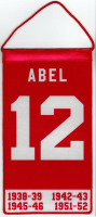 Sid Abel Mini Retirement Banner Detroit Red Wings