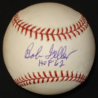Bob Feller Autographed Baseball - Official Major League Ball w/ "HOF"