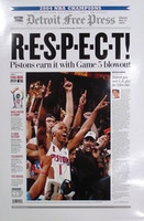 "R-E-S-P-E-C-T" 2004 Detroit Pistons Free Press Poster