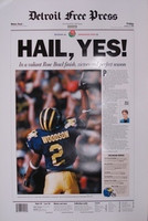 "Hail Yes" 1997 Michigan Wolverines Free Press Poster