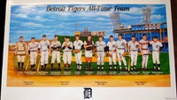 Detroit Tigers All-Time Team Poster