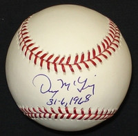 Denny McLain Autographed Baseball - Official Major League Ball w/ "31-6, 1968"