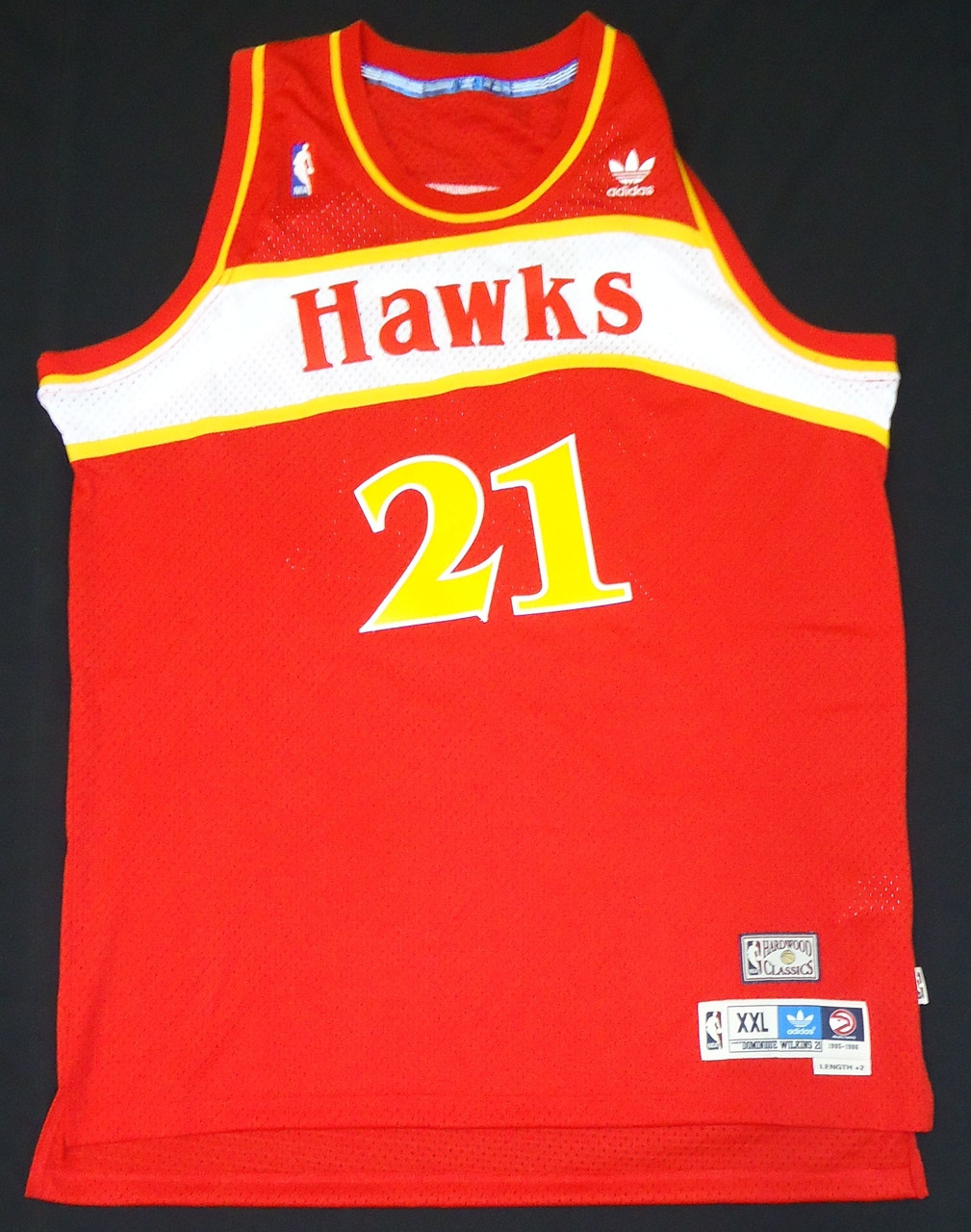 Dominique Wilkins Autographed Atlanta Hawks Red Jersey Detroit City Sports