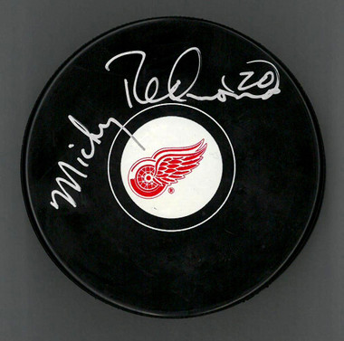 Mickey Redmond Autographed Puck