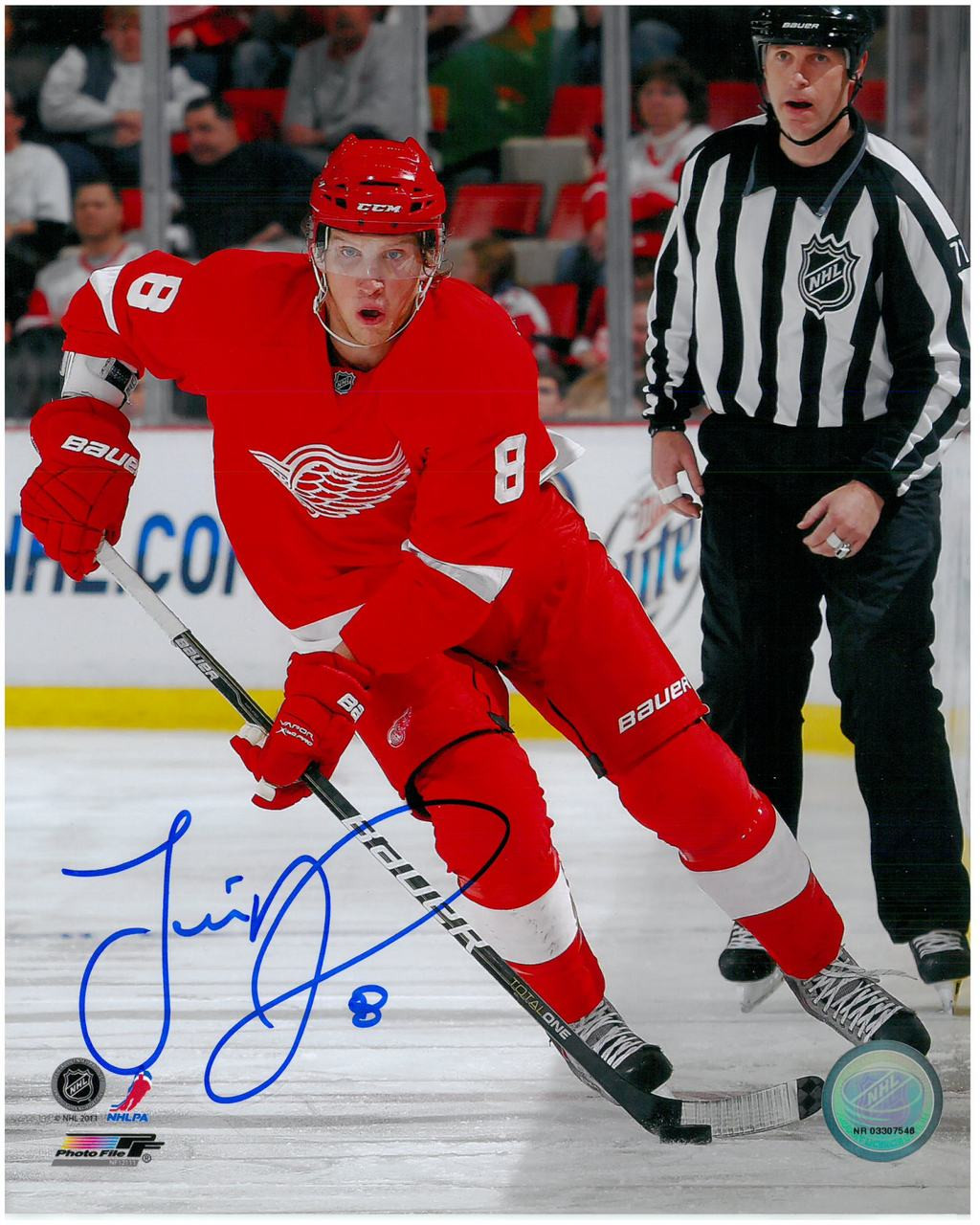 Justin Abdelkader Autographed Detroit Red Wings 8x10 Photo 4 Home Action Detroit City Sports