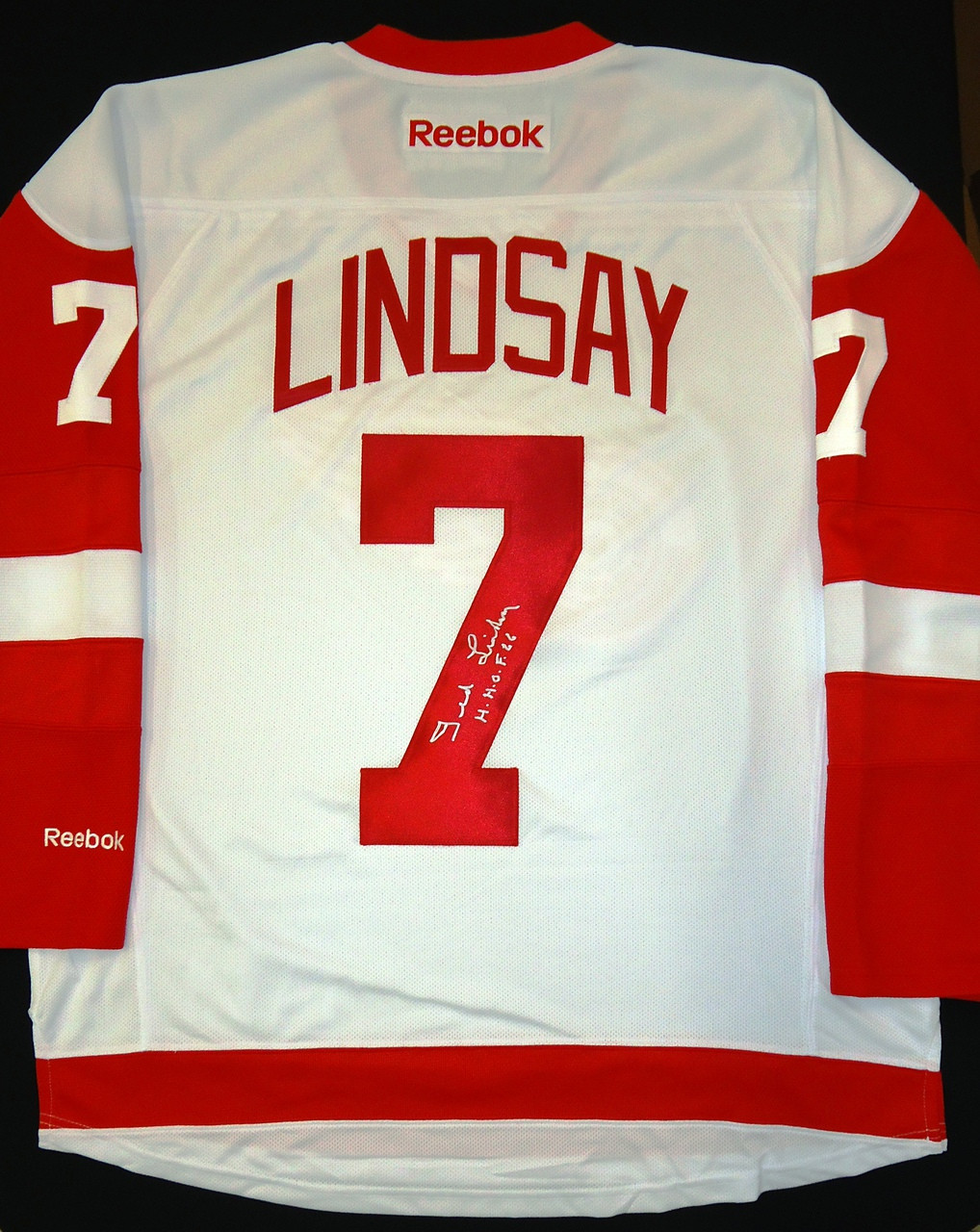 signed red wings jersey