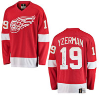 Steve Yzerman Autographed Detroit Red Wings Red Vintage Jersey