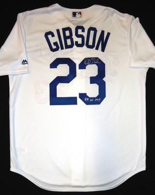 Kirk Gibson Autographed LA Dodgers Home Jersey
