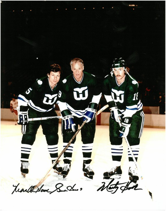  Gordie Howe, Mark Howe & Marty Howe - New England