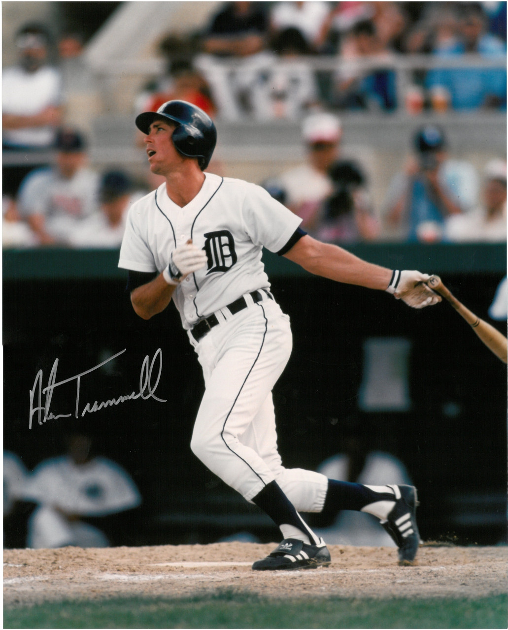 Alan Trammell Autographed Detroit Tigers 16x20 Photo #3 - Home Swinging