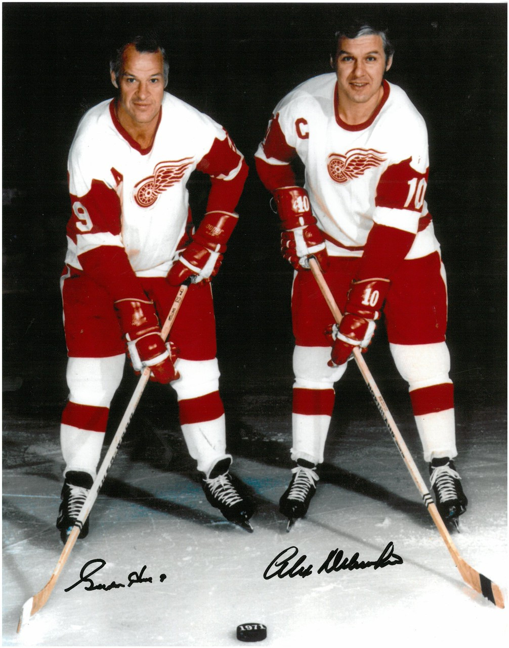 Gordie Howe Alex Delvecchio Autographed Detroit Red Wings 11x14 Photo 2 Detroit City Sports