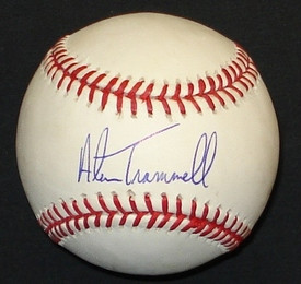 Alan Trammell Autographed Baseball - Official Major League Ball