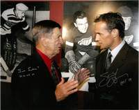 Ted Lindsay and Steve Yzerman Autographed 16x20 Photo with "HOF" inscriptions