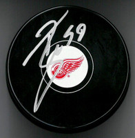 Tyler Bertuzzi Autographed Detroit Red Wings Souvenir Puck