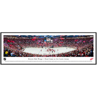 Final Game at Joe Louis Arena Panoramic Print Framed