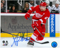 Xavier Ouellet Autographed Detroit Red Wings 8x10 Photo #2 - Home Action