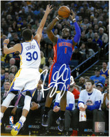 Reggie Jackson Autographed Detroit Pistons 8x10 Photo #1 - Jump Shot