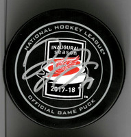 Dylan Larkin Autographed Little Caesars Arena Inaugural Season Official Game Puck