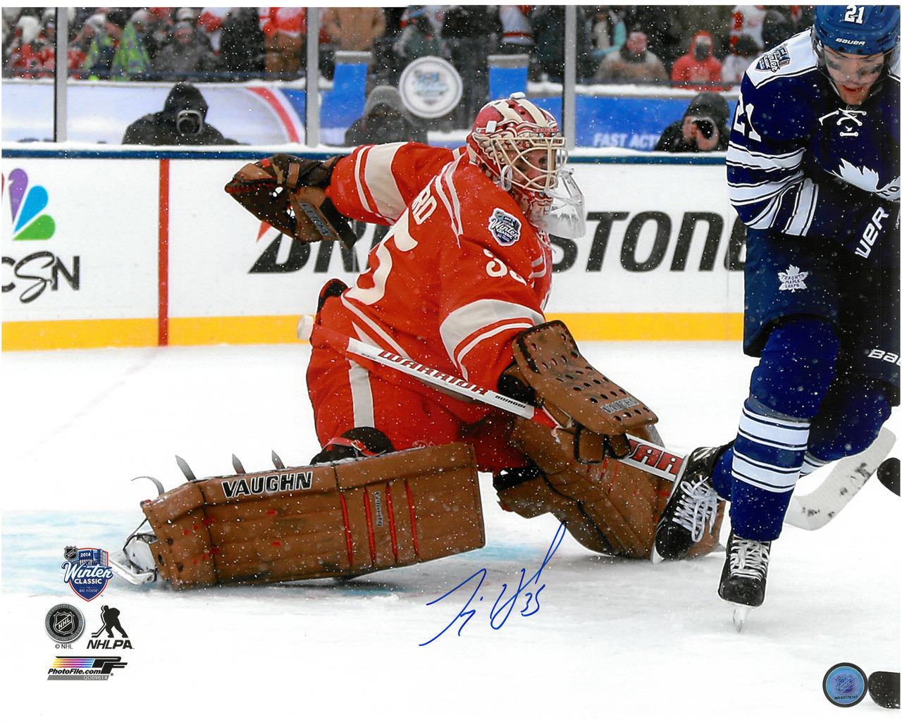 Jimmy Howard Autographed Detroit Red Wings 16x20 Photo 4 2014