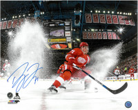 Dylan Larkin Autographed Detroit Red Wings 16x20 Photo #1 - Horizontal Ice Spray
