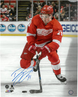 Dylan Larkin Autographed Detroit Red Wings 16x20 Photo #2 - Eye On The Puck
