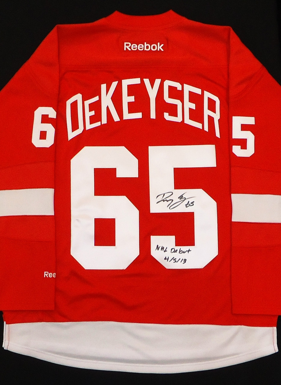 Danny Dekeyser Autographed Detroit Red Wings Home Jersey Inscribed Nhl Debut 4 5 13 Detroit City Sports