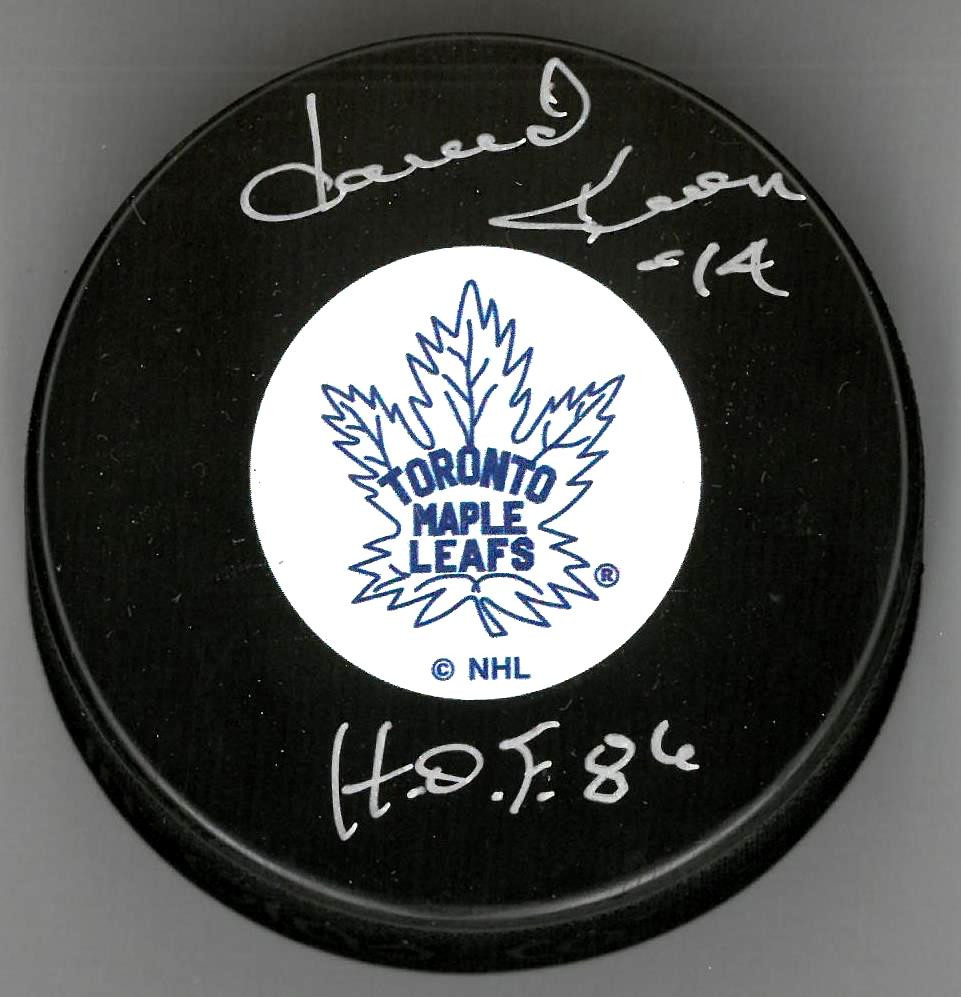 Dave Keon Autographed Vintage Toronto Maple Leafs Puck - Detroit City Sports