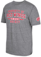 Detroit Red Wings Men's Grey CCM Property Block Tri-Blend T-Shirt