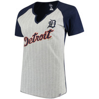 Detroit Tigers Women's Majestic From the Stretch V-Notch T-Shirt