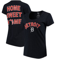 Detroit Tigers Women's 47 Brand Home Sweet Home Club Scoop Neck T-Shirt 