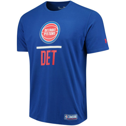 Detroit Pistons Men s Under Armour Blue Combine T Shirt Detroit City Sports