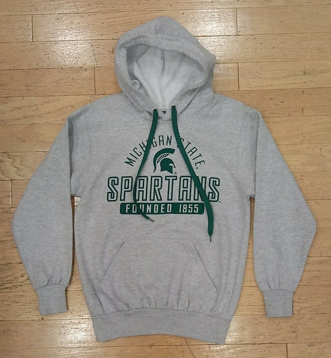 Michigan State University Men S Mvp Sport Grey Hoodie Detroit