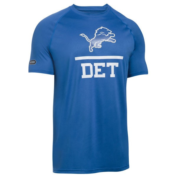 Detroit Lions Men's Under Armour Blue Combine T-Shirt - Detroit City Sports