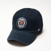 Detroit Tigers Men's 47 Brand Clean Up Navy Round Logo Adjustable Hat