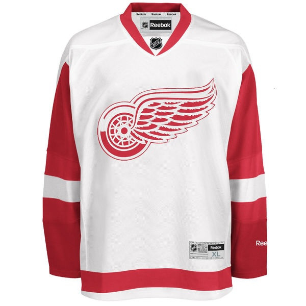 Detroit Red Wings Men S Reebok Replica Road Jersey White Detroit City Sports